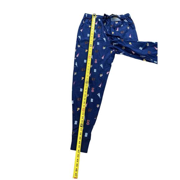 Polo Ralph Lauren Mens Pep Rally Knit Jogger Pajama Sleep Pants Royal Sz L - NWT - Picture 4 of 6